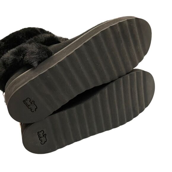 Coach Izzie Midcalf Black suede and faux fur boots/ bootie size 7.5B new! - Picture 5 of 7